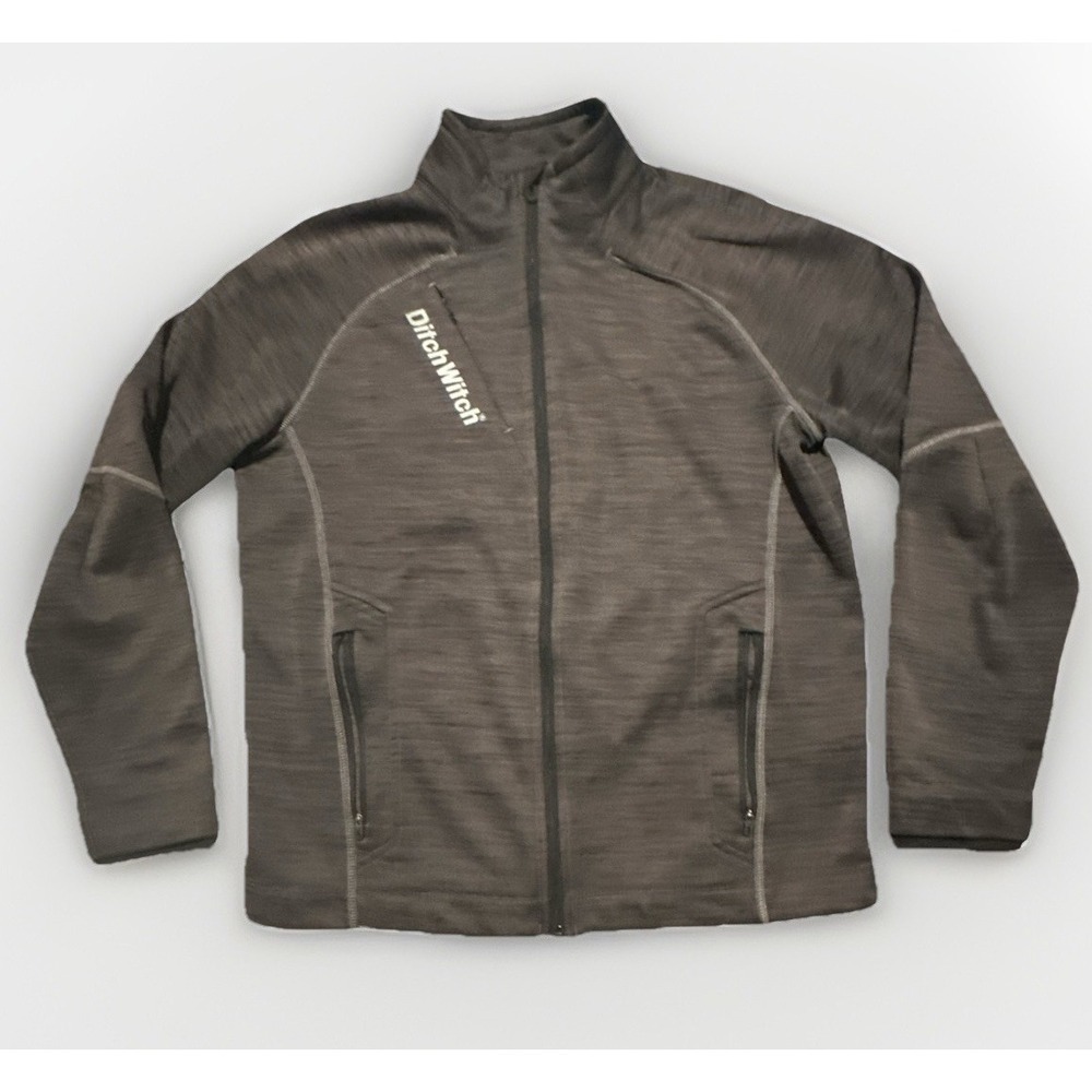 Ditch Witch Branded North End Sport Mens Full Zip Micro Fleece Jacket M Gray